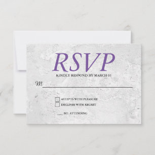 Enkel Grå Vägg Bröllop RSVP Svar Svar Modern