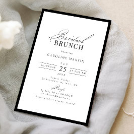 Enkel graciös skript typografi bröllopsbrunch inbjudningar