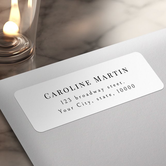 Enkel graciös skript typografi returadress etikett (Simple Graceful Script Typography Return Address Label)