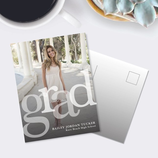 Enkel GRAD-överlagringsklass för examensinbjudan Meddelande Vykort (Skapare uppladdad)