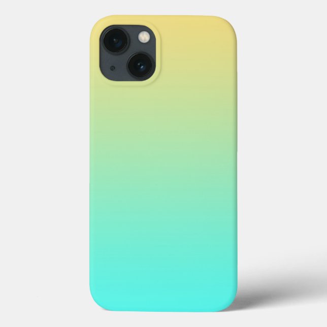 Enkel gradient Pastellgul Turkos (Baksida)