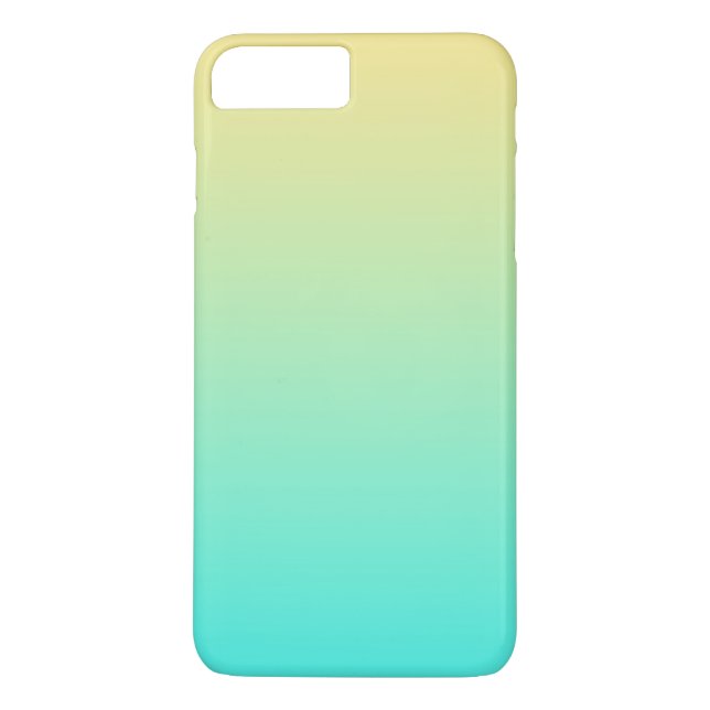 Enkel gradient Pastellgul Turkos Case-Mate iPhone Skal (Baksida)
