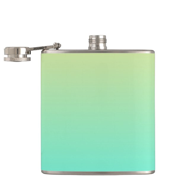 Enkel gradient Pastellgul Turkos Fickplunta (Öppnad)