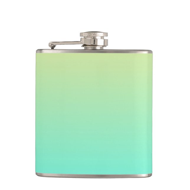 Enkel gradient Pastellgul Turkos Fickplunta (Framsidan)