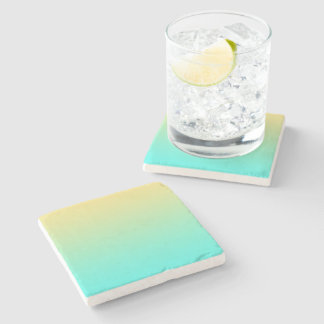 Enkel gradient Pastellgul Turkos Stenunderlägg