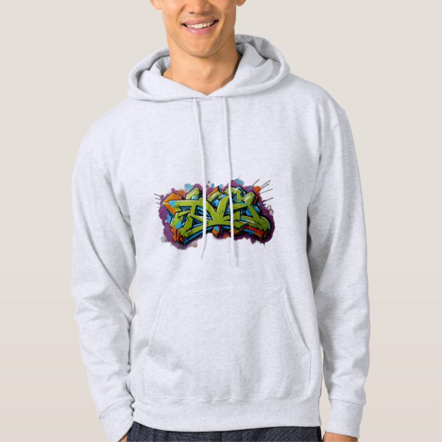 Enkel graffiti hoodie (Framsida)