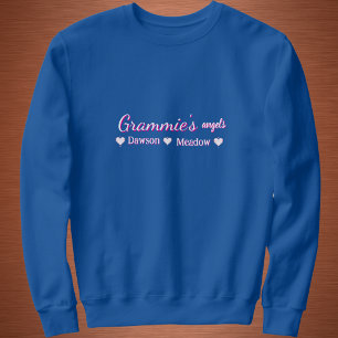 Enkel Grammies Ängel Blå Typografi Anpassa T Shirt