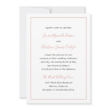 Enkel Gräns Formell  Rosa Elegant bröllop