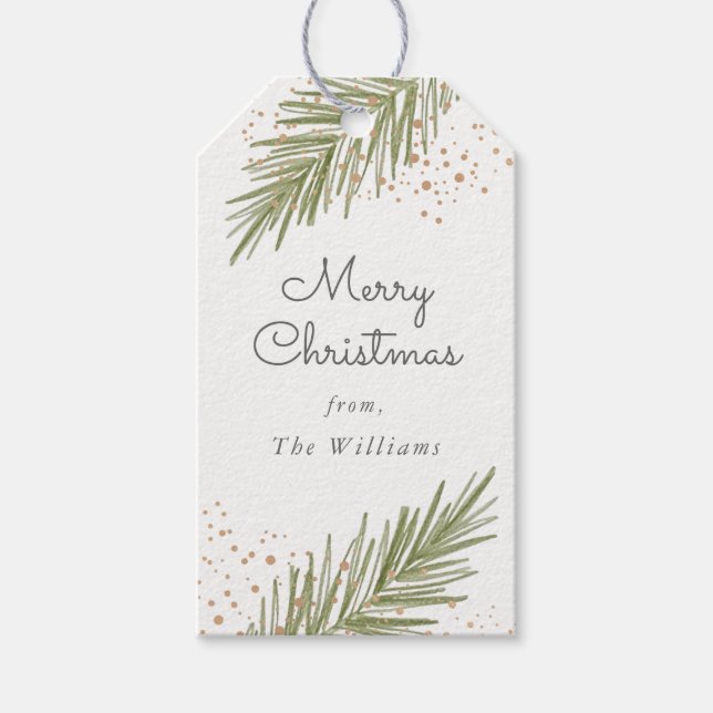 Enkel Gräs, julklapp Märkre Presentetikett (Framsidan)