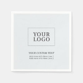 Enkel Grått Anpassningsbar Business Logotyp Promot Pappersservett