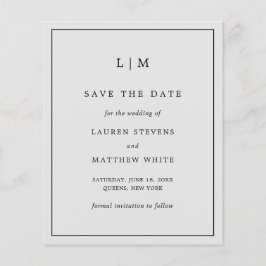 Enkel Grått-budget Bröllop spara datum