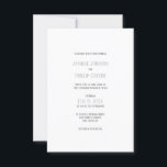 Enkel Grått-design - 3 x 5-bröllopsinbjudan Inbjudningar<br><div class="desc">Modern Glam i mitten av århundradet - bröllopsinbjudan</div>