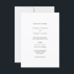 Enkel Grått-design - 3 x 5-bröllopsinbjudan Inbjudningar<br><div class="desc">Modern Glam i mitten av århundradet - bröllopsinbjudan</div>