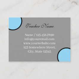 enkel grått-lärarmall visitkort