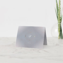 Enkel Grått Modern Geometric Guld Bröllop Tack Kort