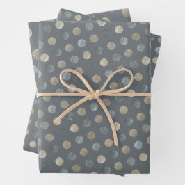 Enkel Grått och Silver Polka dots Modern och Elega