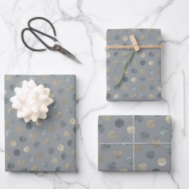 Enkel Grått och Silver Polka dots Modern och Elega