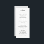 Enkel Grått och vit Bröllop Menu Meny<br><div class="desc">En enkel och modern smala-middag på anpassadet i klassiskt svartvitt. Med en mjuk grått-prickad baksida accentueras alla bord- eller ställe-inställningar för ett formellt tillfälle. De här menyerna ser underbara ut på varje platta!</div>