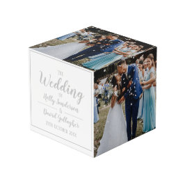 Enkel Grått och vit designkub för Silver