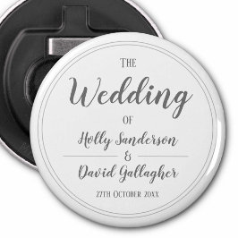 Enkel Grått- och vitdesign, Bord-gåva från Silver Flasköppnare