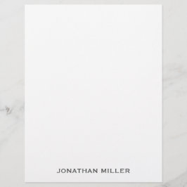 Enkel Grått Typografisk Namn-mall Brevhuvud