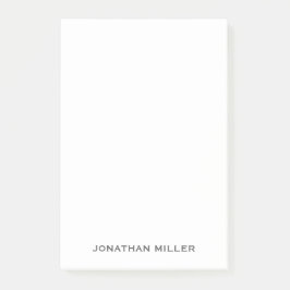 Enkel Grått Typografiskt Namn Post-it Block