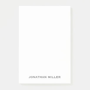 Enkel Grått Typografiskt Namn Post-it Block