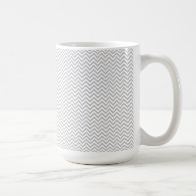Enkel Grått ZigZag Kaffemugg (Höger)