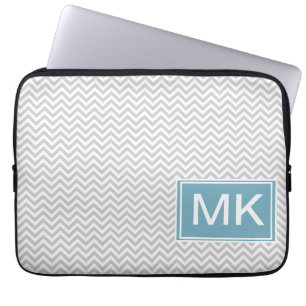 Enkel Grått ZigZag Laptop Sleeve