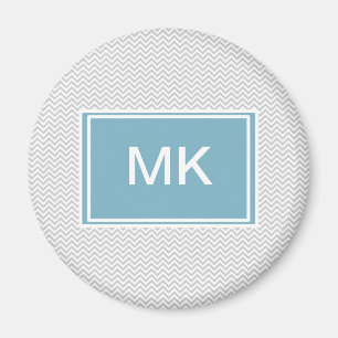 Enkel Grått ZigZag Magnet