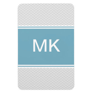 Enkel Grått ZigZag Magnet
