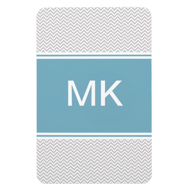 Enkel Grått ZigZag Magnet (Vertikal)
