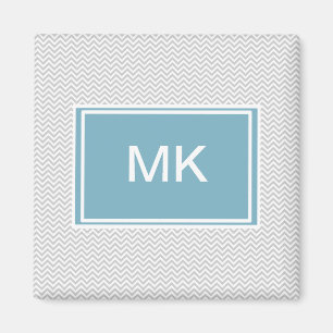 Enkel Grått ZigZag Magnet