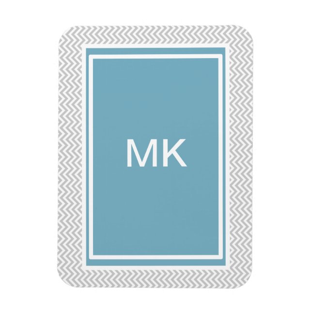 Enkel Grått ZigZag Magnet (Vertikal)