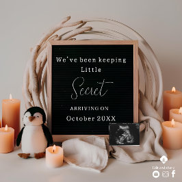 Enkel gravid och Elegant för penguin Inbjudningar