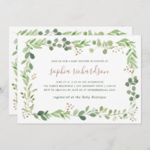 Enkel Greenery | Baby Shower