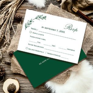 Enkel Greenery Bröllop OSA Skriptteckensnitt Kort