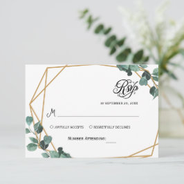 Enkel Greenery Eukalyptus RSVP Inbjudan