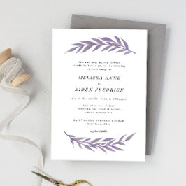 Enkel Gren Formell formulering Vår bröllop Inbjudningar