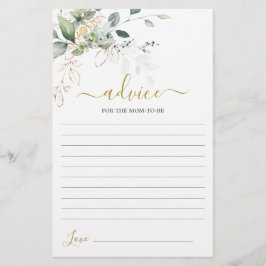 Enkel grey Advice for the Mamma to be card