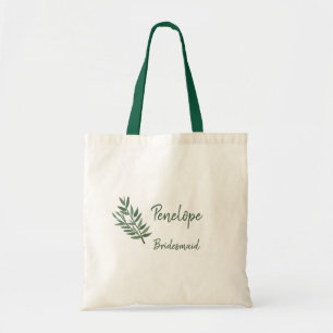 Enkel grey Botanical Bridesmaid-förmån Tygkasse