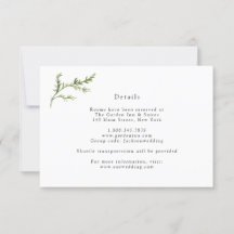 Enkel Grey Bröllop-informationskort