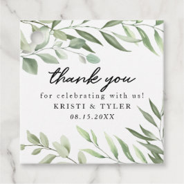 Enkel Grey Löv bröllopsstämmare Gåvor Etiketter