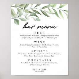 Enkel Grey Lövs Pub Menu Poster