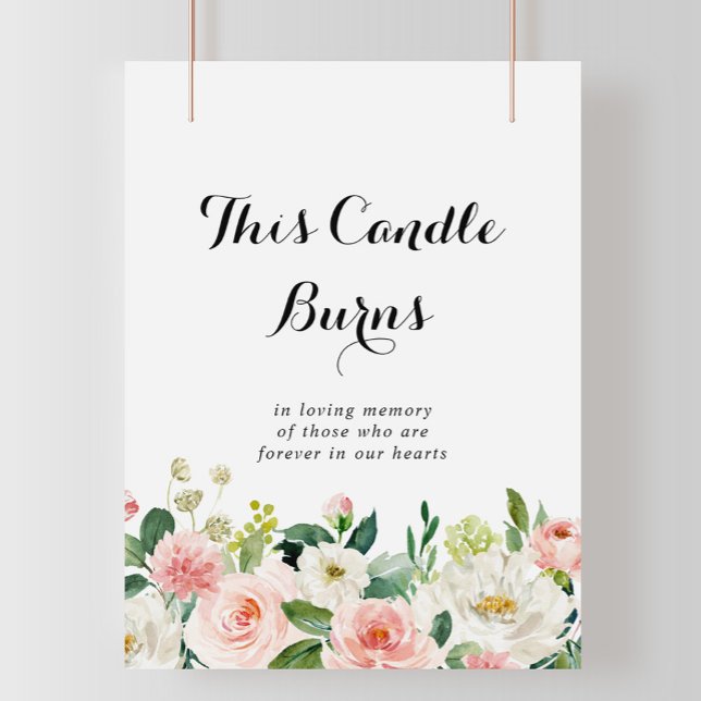 Enkel grön blomstermotiv Denna ljusstake brinner s Poster (Skapare uppladdad)