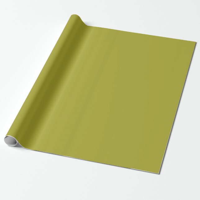 Enkel grön oliv presentpapper (Utrullad)