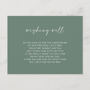Enkel Grönt, baptism, Wishing-brunn V3 Tilläggskort