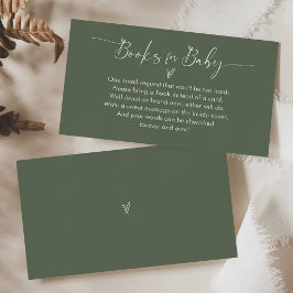 Enkel Grönt Bokar för Baby-inmatningskort Visitkort