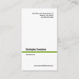 Enkel grönt fodrar den vertikala visitkorten visitkort