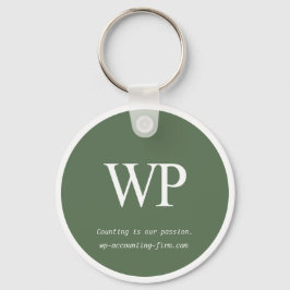 Enkel grönt för minimalistisk i affärskedjan nyckelring